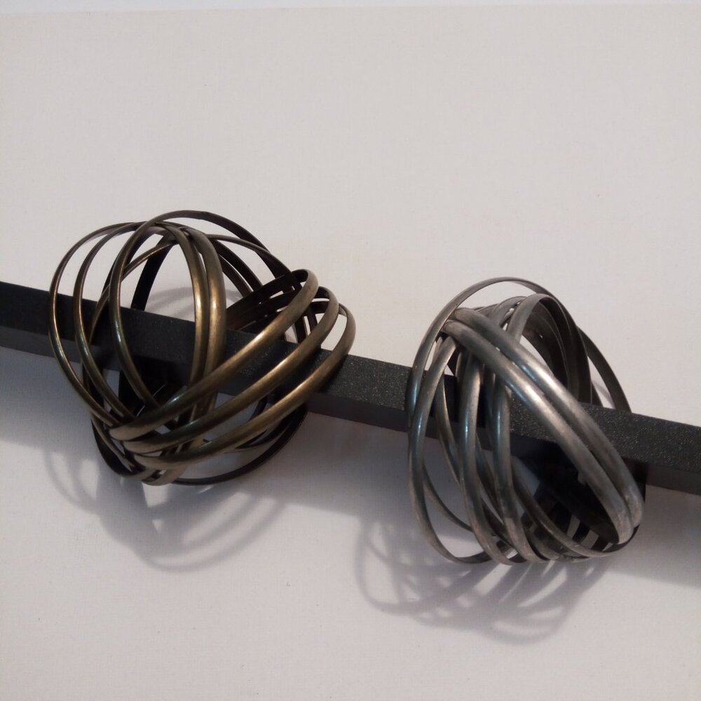Intertwined Sleek 9 Bangles - Set of 2 - Picture 3 of 7